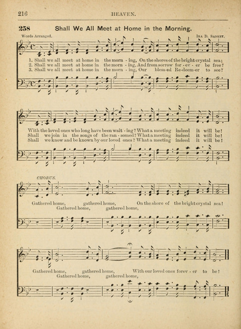 The Canadian Hymnal: a collection of hymns and music for Sunday schools, Epworth leagues, prayer and praise meetings, family circles, etc. (Revised and enlarged) page 216