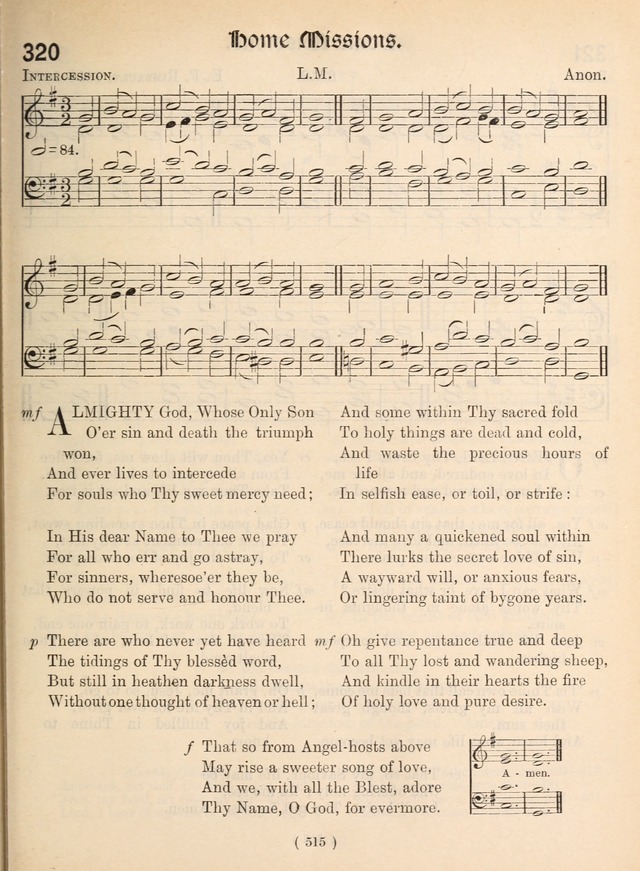 Church Hymns: with tunes (New ed.) page 515