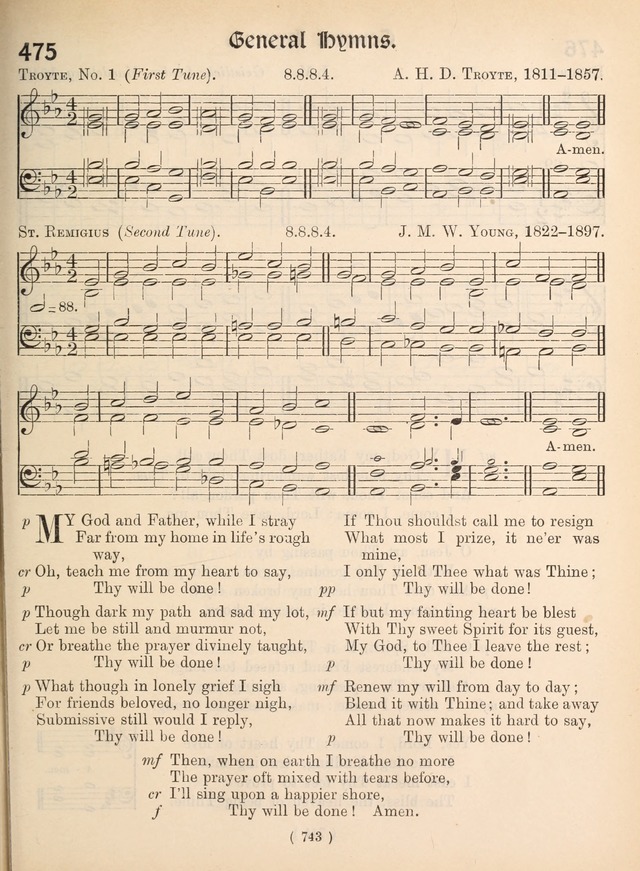 Church Hymns: with tunes (New ed.) page 743