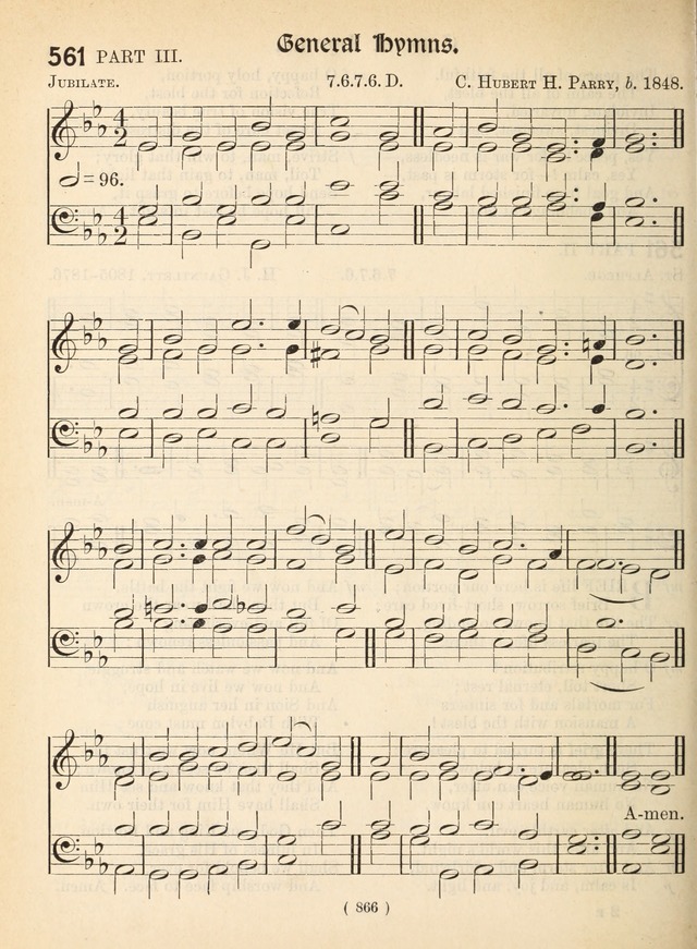 Church Hymns: with tunes (New ed.) page 866
