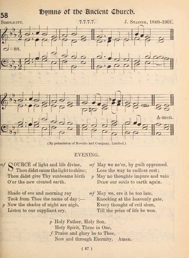 Church Hymns: with tunes (New ed.) page 87