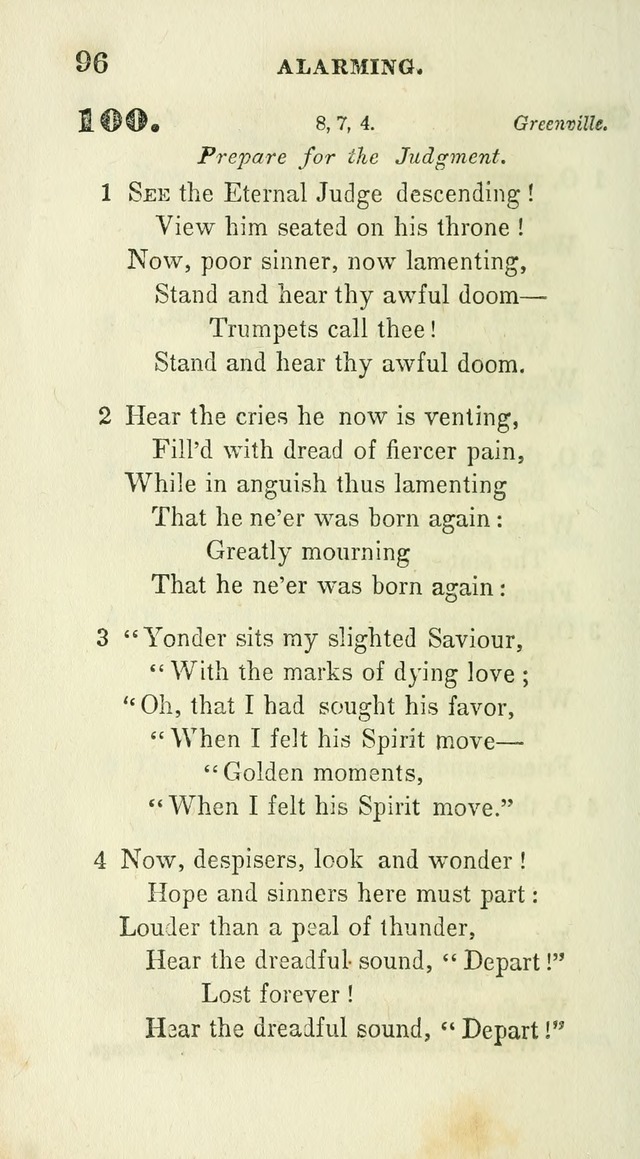 Conference Hymns : adapted to religious conferences, and meetings for prayer, to which is added a selection of the most favorite melodies in common use page 96
