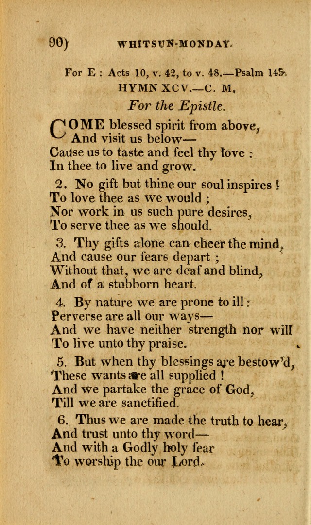 Church Hymn Book: consisting of newly composed hymns with the addition of hymns and psalms, from other authors, carefully adapted for the use of public worship, and many other occasions (1st ed.) page 109