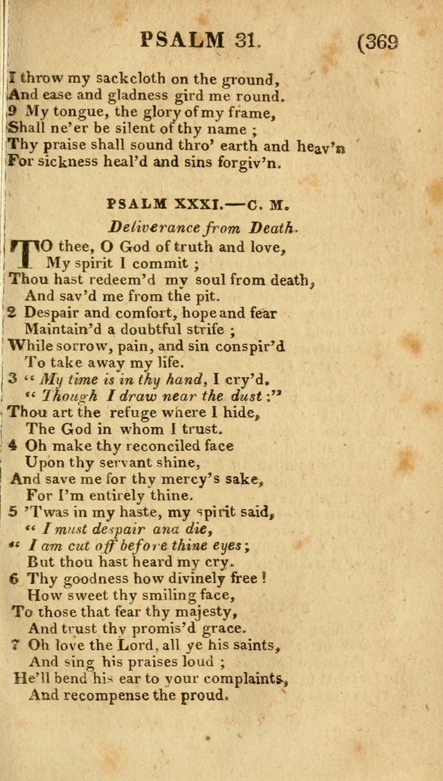 Church Hymn Book: consisting of newly composed hymns with the addition of hymns and psalms, from other authors, carefully adapted for the use of public worship, and many other occasions (1st ed.) page 388