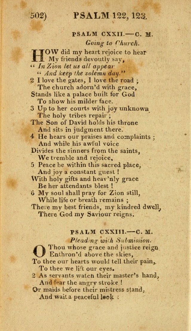 Church Hymn Book: consisting of newly composed hymns with the addition of hymns and psalms, from other authors, carefully adapted for the use of public worship, and many other occasions (1st ed.) page 521