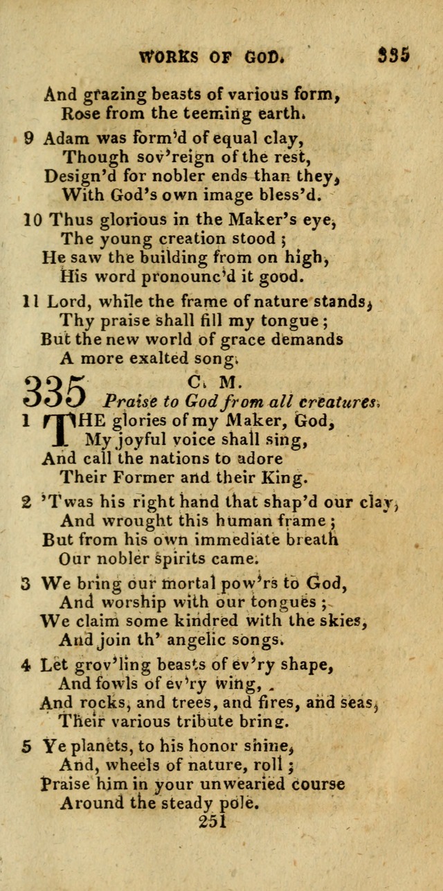 Church Hymn Book; consisting of hymns and psalms, original and selected. adapted to public worship and many other occasions. 2nd ed. page 249