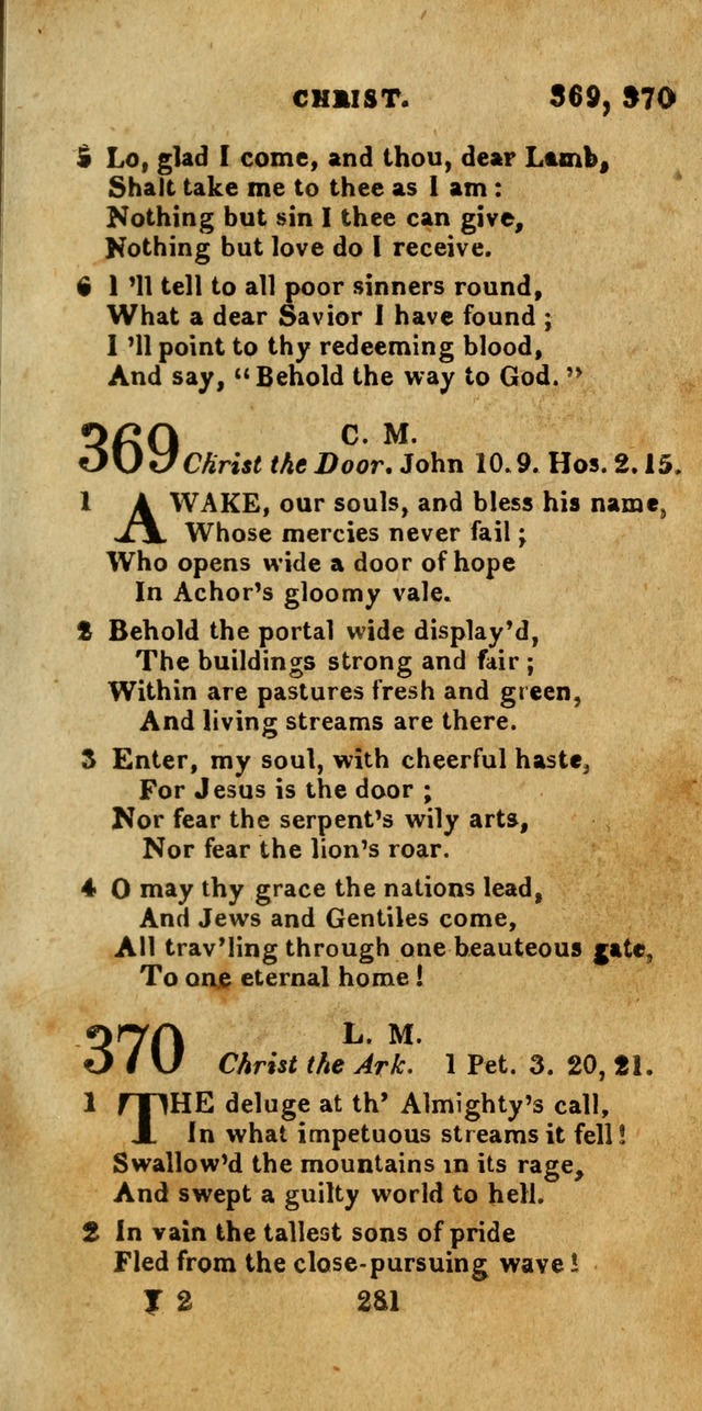 Church Hymn Book; consisting of hymns and psalms, original and selected. adapted to public worship and many other occasions. 2nd ed. page 279