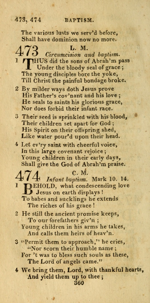 Church Hymn Book; consisting of hymns and psalms, original and selected. adapted to public worship and many other occasions. 2nd ed. page 358