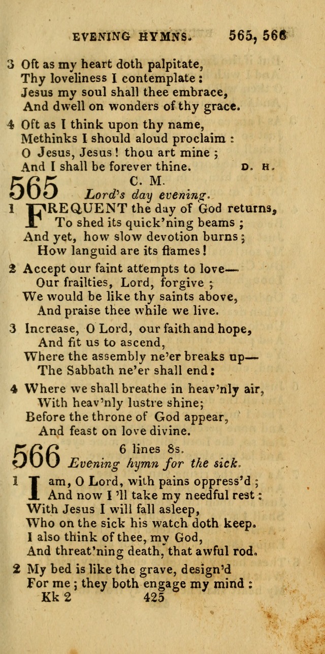 Church Hymn Book; consisting of hymns and psalms, original and selected. adapted to public worship and many other occasions. 2nd ed. page 423