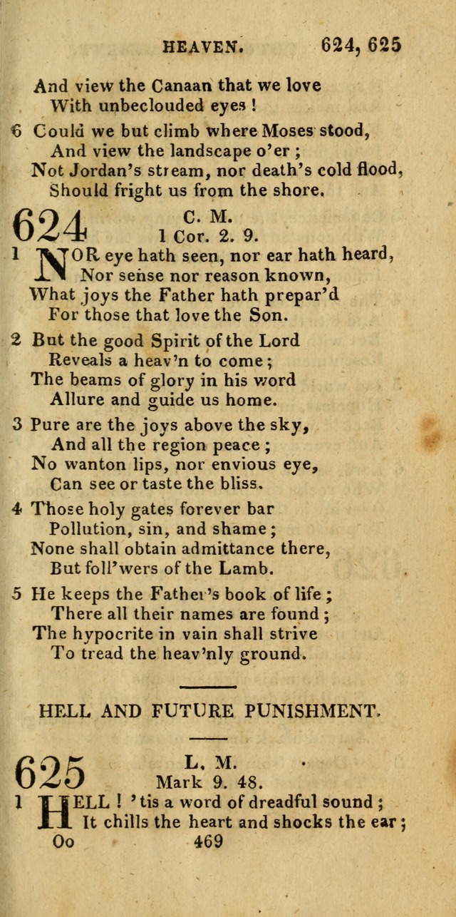 Church Hymn Book; consisting of hymns and psalms, original and selected. adapted to public worship and many other occasions. 2nd ed. page 467