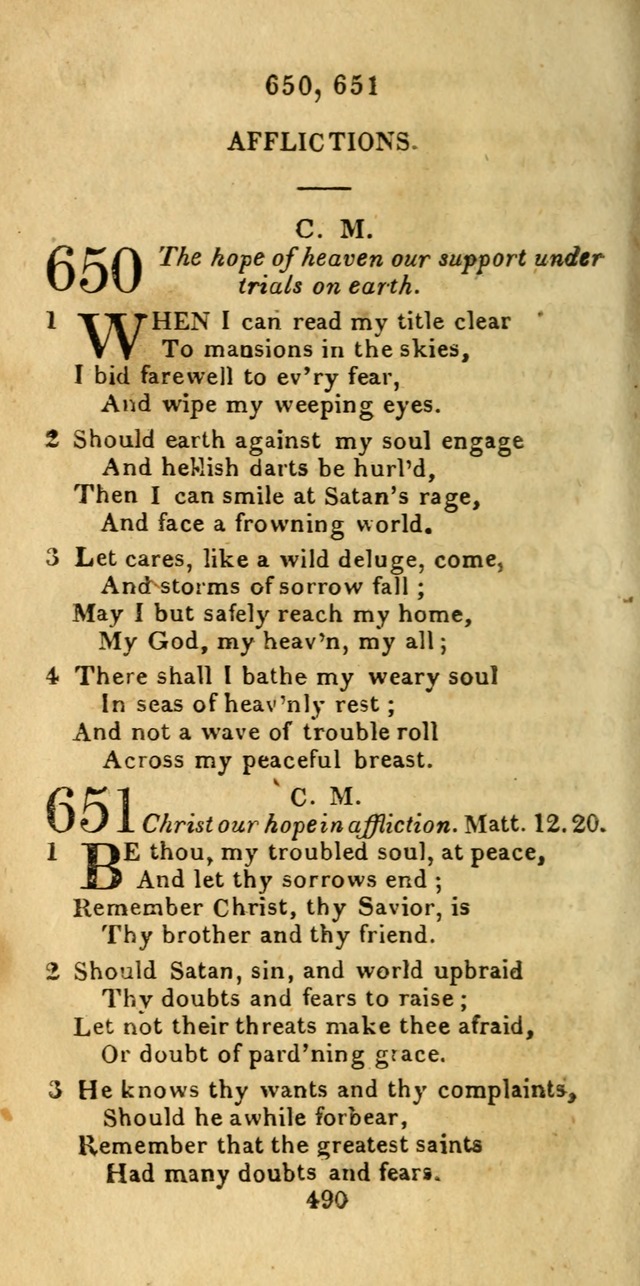 Church Hymn Book; consisting of hymns and psalms, original and selected. adapted to public worship and many other occasions. 2nd ed. page 486