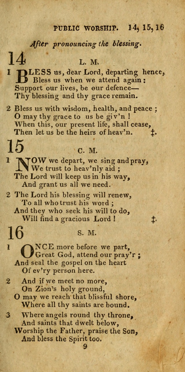Church Hymn Book; consisting of hymns and psalms, original and selected. adapted to public worship and many other occasions. 2nd ed. page 9