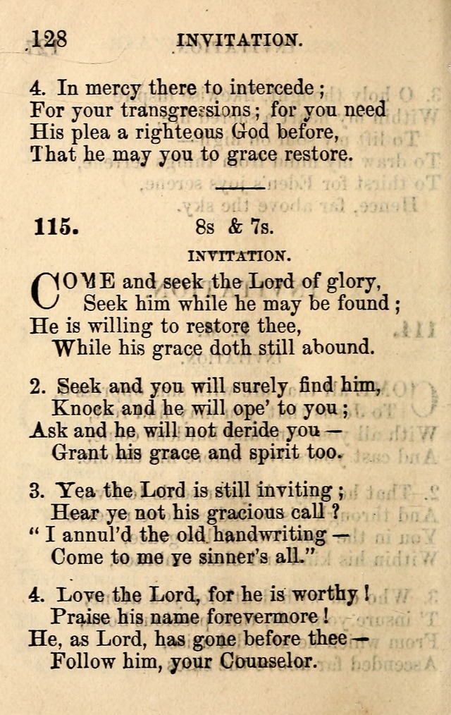 A Collection of Hymns: designed for the use of the Church of Christ page 128