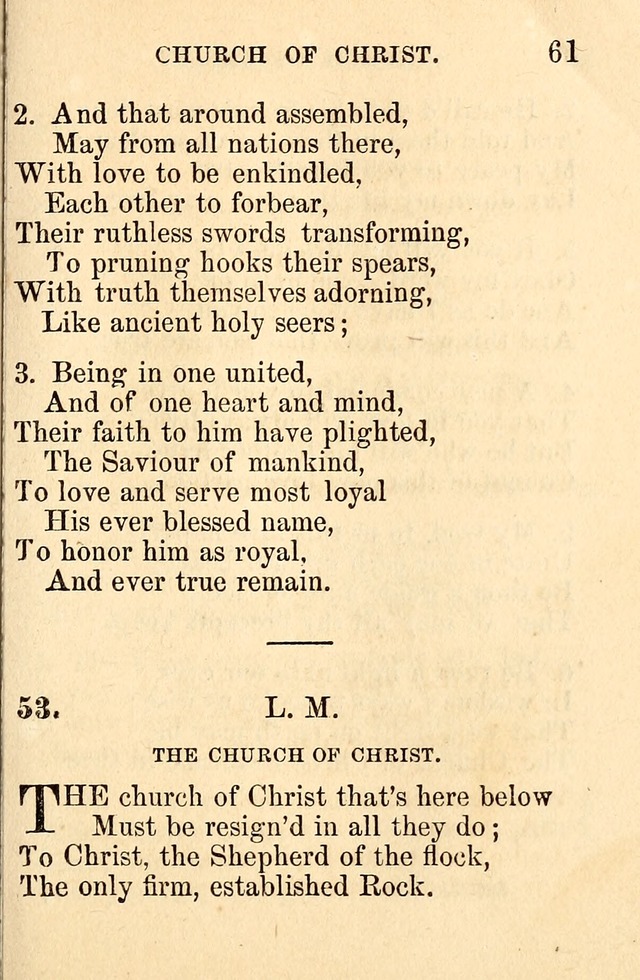 A Collection of Hymns: designed for the use of the Church of Christ page 61