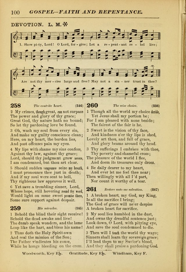 The Christian Hymnal: a choice collection of hymns and tunes for congregational and social worship page 100