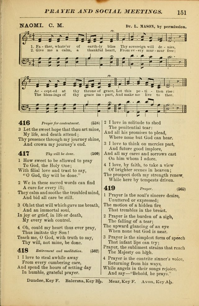 The Christian Hymnal: a choice collection of hymns and tunes for congregational and social worship page 151