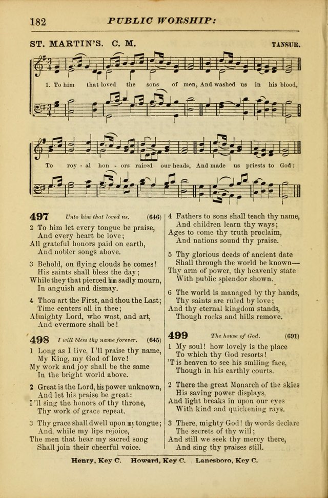 The Christian Hymnal: a choice collection of hymns and tunes for congregational and social worship page 182