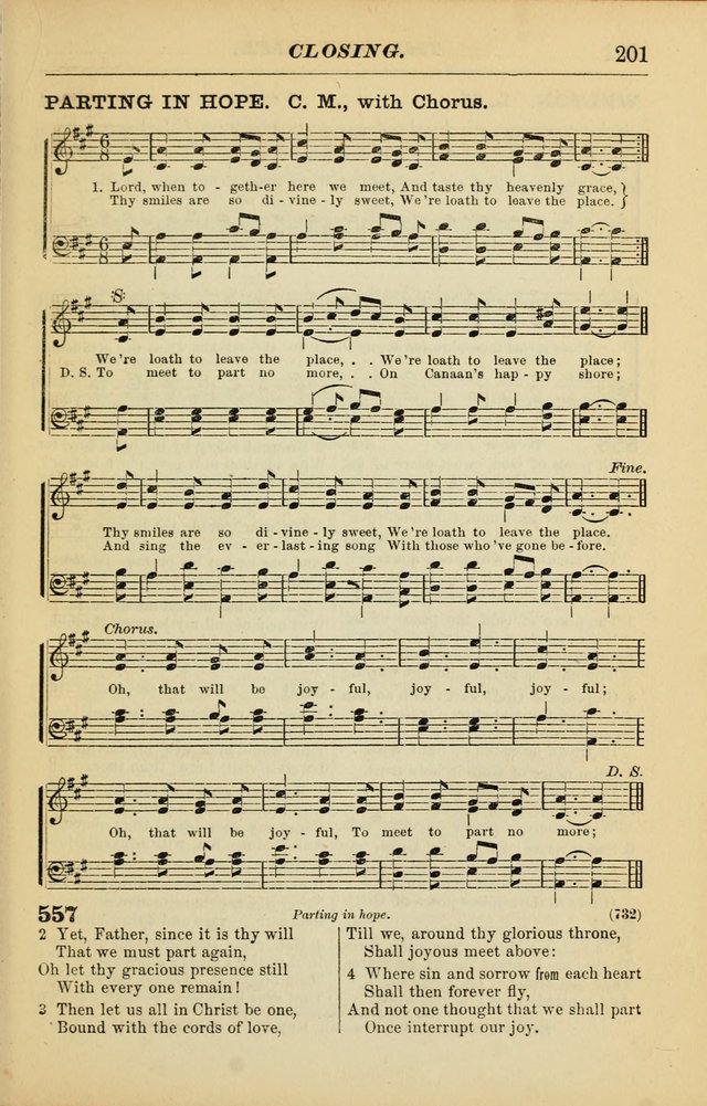 The Christian Hymnal: a choice collection of hymns and tunes for congregational and social worship page 201
