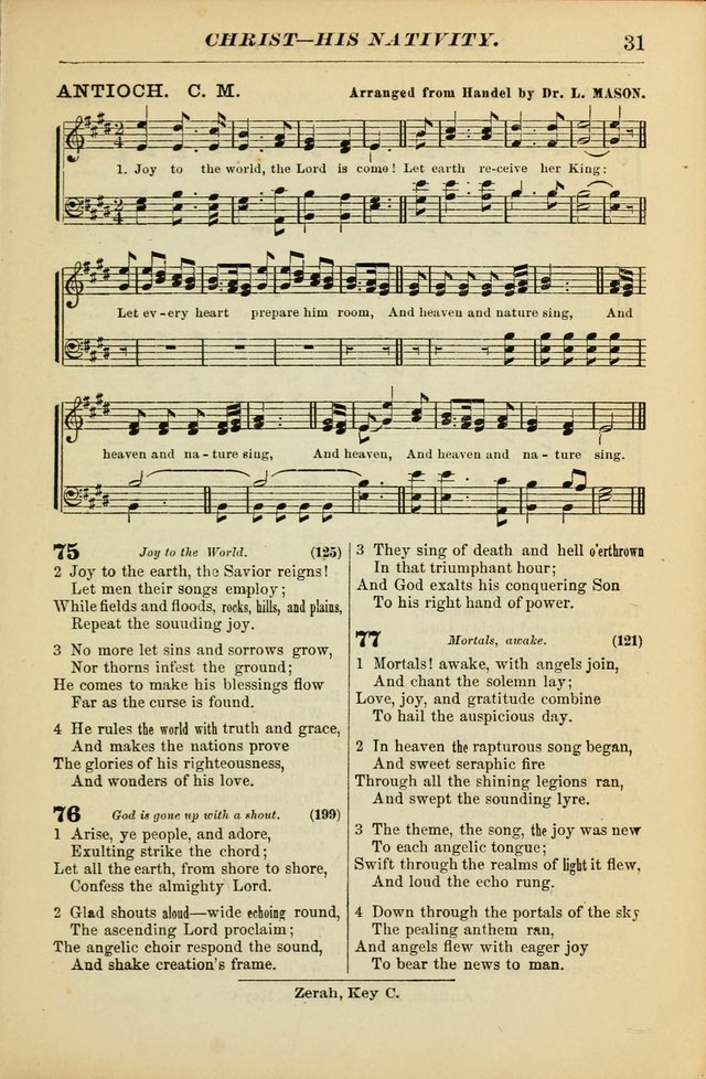 The Christian Hymnal: a choice collection of hymns and tunes for congregational and social worship page 31