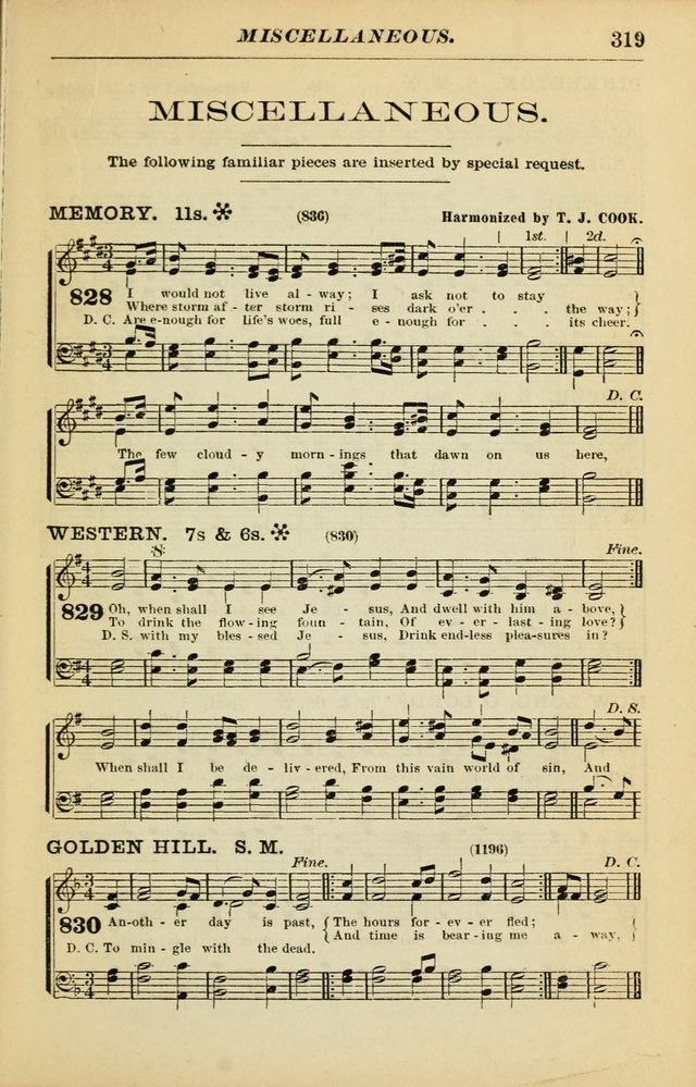 The Christian Hymnal: a choice collection of hymns and tunes for congregational and social worship page 319