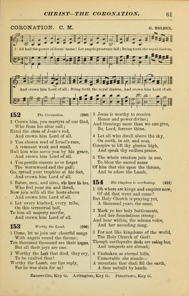 The Christian Hymnal: a choice collection of hymns and tunes for congregational and social worship page 61