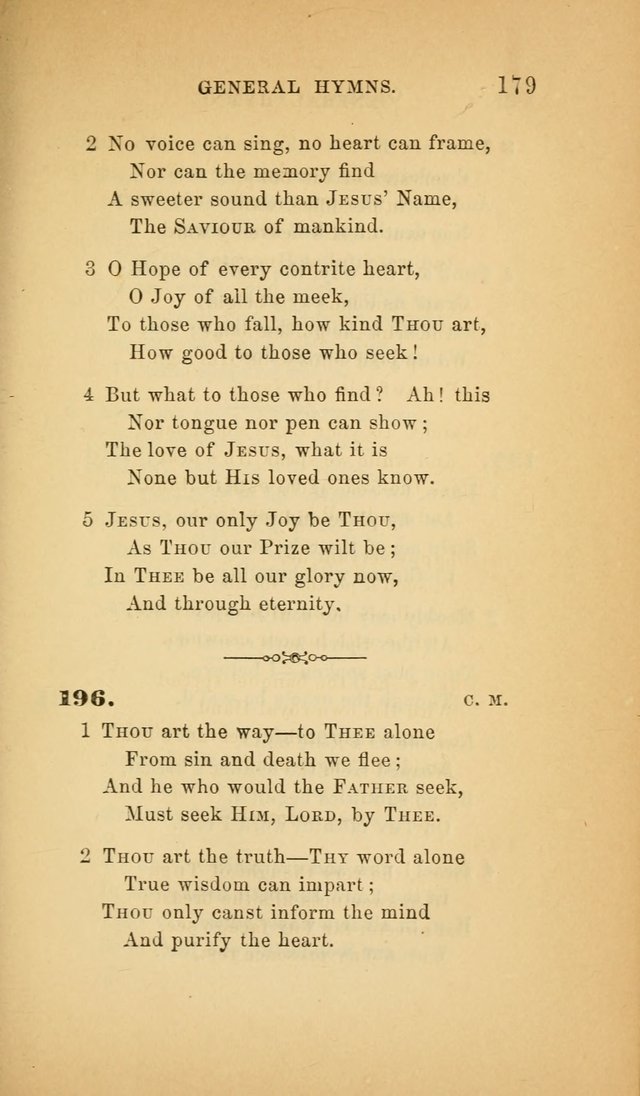 The Church Hymnal: a collection of hymns from the Prayer book hymnal, Additional hymns, and Hymns ancient and modern, and Hymns for church and home. For use in Churches where licensed by the Bishop page 179