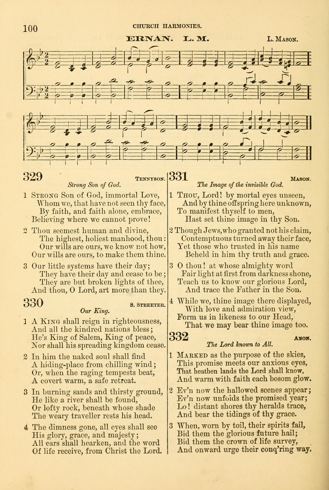Church Harmonies: a collection of hymns and tunes for the use of Congregations page 100