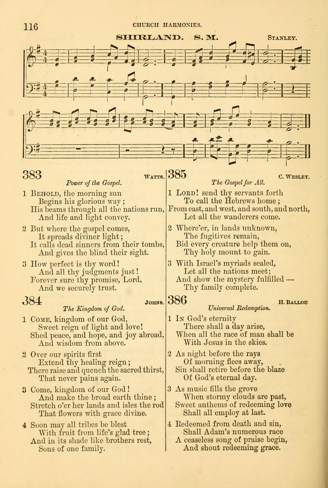 Church Harmonies: a collection of hymns and tunes for the use of Congregations page 116