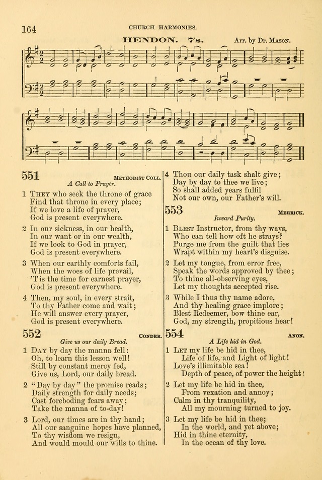 Church Harmonies: a collection of hymns and tunes for the use of Congregations page 164