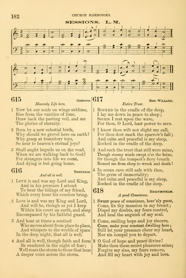 Church Harmonies: a collection of hymns and tunes for the use of Congregations page 182