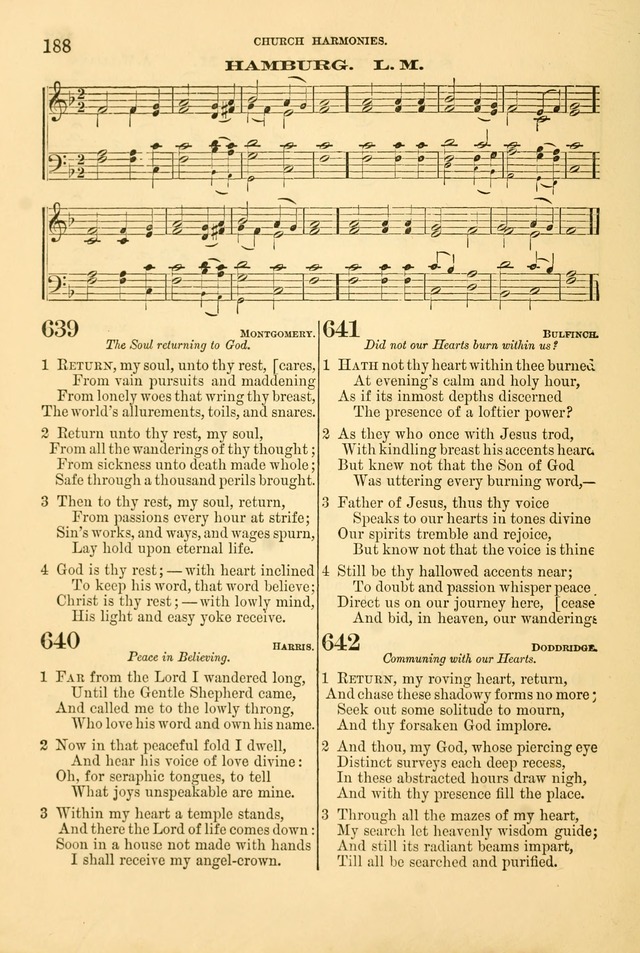 Church Harmonies: a collection of hymns and tunes for the use of Congregations page 188