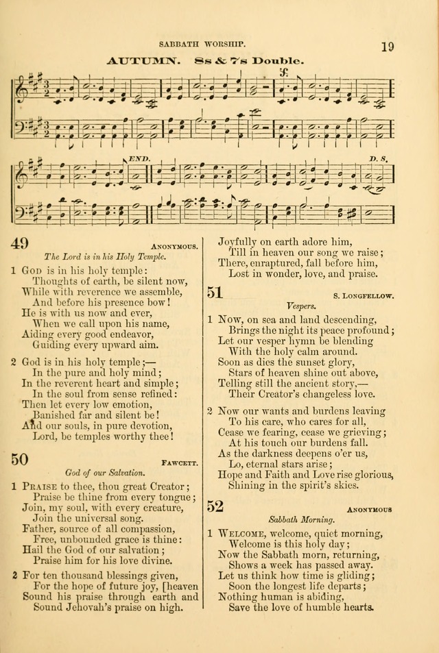 Church Harmonies: a collection of hymns and tunes for the use of Congregations page 19