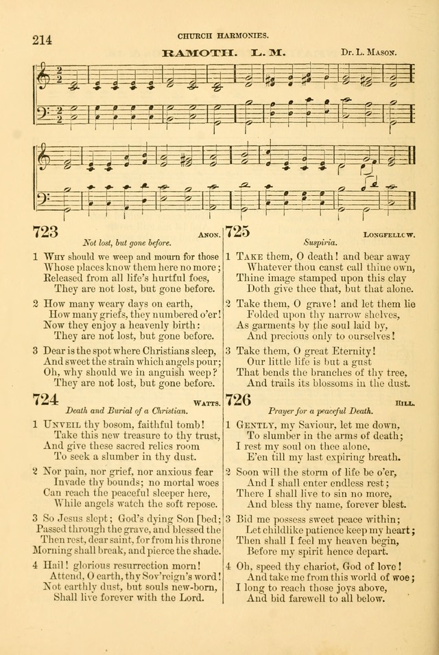 Church Harmonies: a collection of hymns and tunes for the use of Congregations page 214