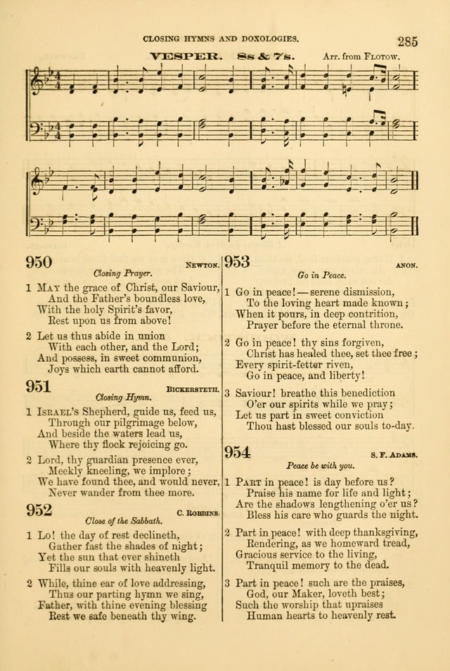 Church Harmonies: a collection of hymns and tunes for the use of Congregations page 285
