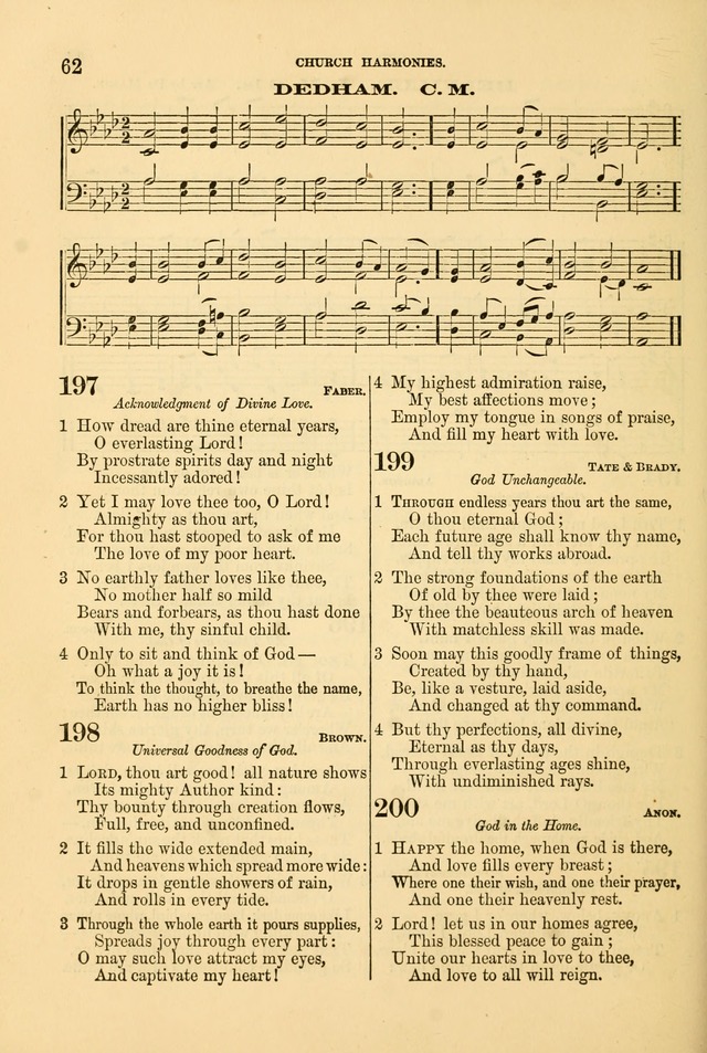 Church Harmonies: a collection of hymns and tunes for the use of Congregations page 62