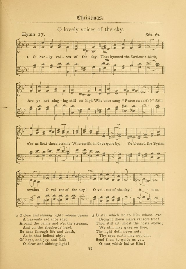 The Catholic Hymnal: containing hymns for congregational and home use, and the vesper psalms, the office of compline, the litanies, hymns at benediction, etc. page 17