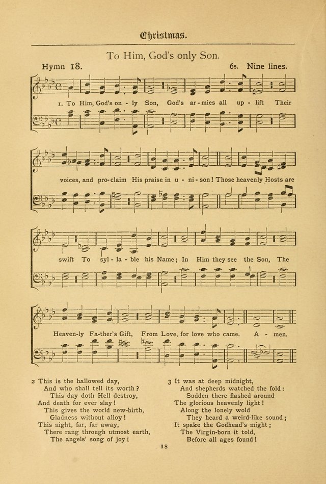 The Catholic Hymnal: containing hymns for congregational and home use, and the vesper psalms, the office of compline, the litanies, hymns at benediction, etc. page 18