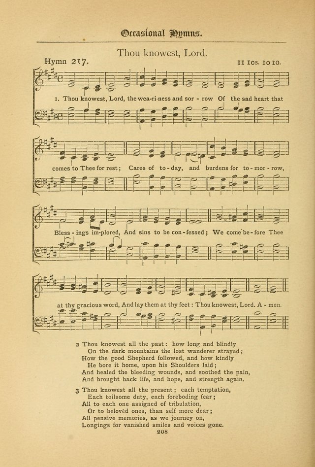 The Catholic Hymnal: containing hymns for congregational and home use, and the vesper psalms, the office of compline, the litanies, hymns at benediction, etc. page 208