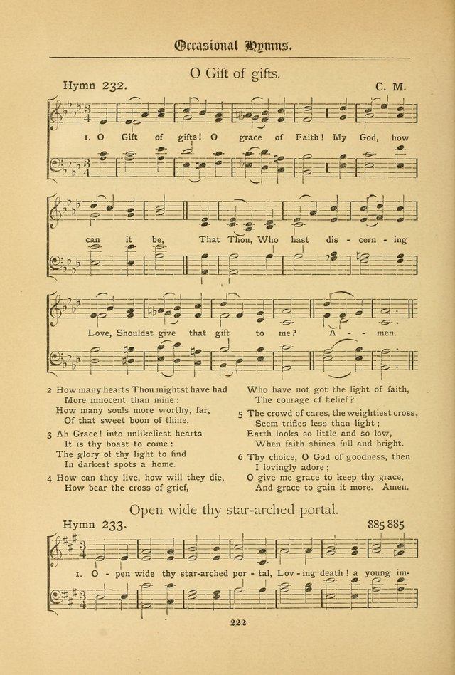 The Catholic Hymnal: containing hymns for congregational and home use, and the vesper psalms, the office of compline, the litanies, hymns at benediction, etc. page 222