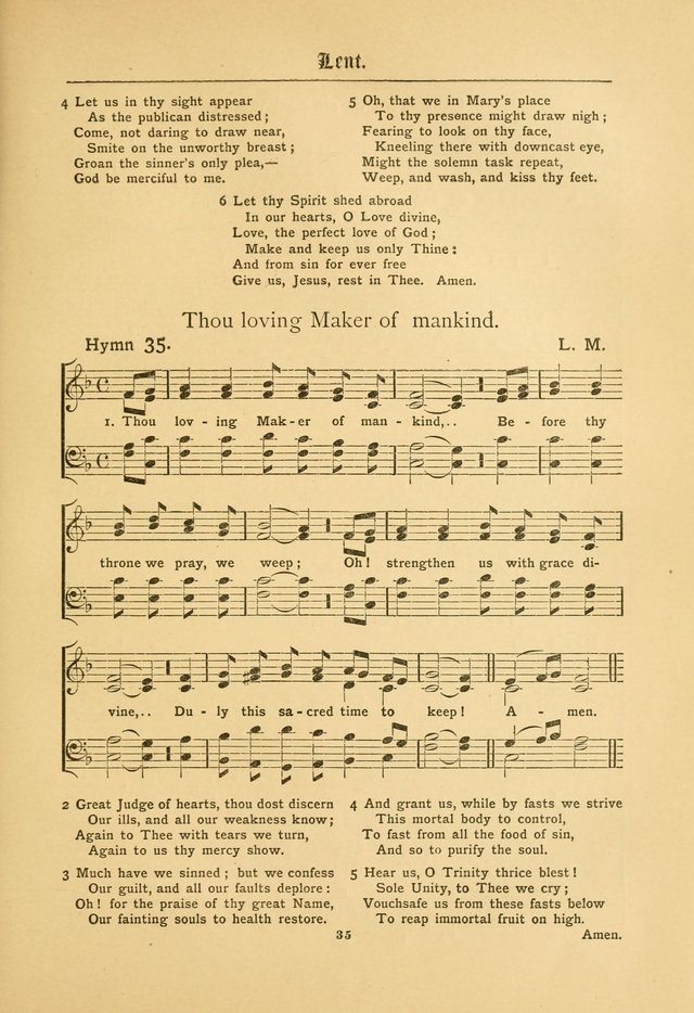 The Catholic Hymnal: containing hymns for congregational and home use, and the vesper psalms, the office of compline, the litanies, hymns at benediction, etc. page 35