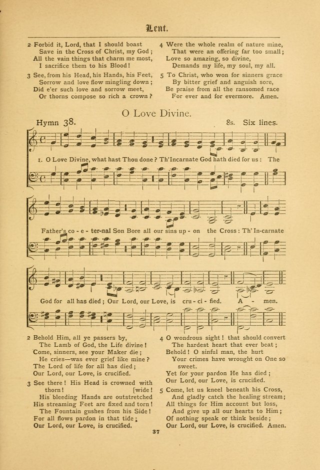 The Catholic Hymnal: containing hymns for congregational and home use, and the vesper psalms, the office of compline, the litanies, hymns at benediction, etc. page 37