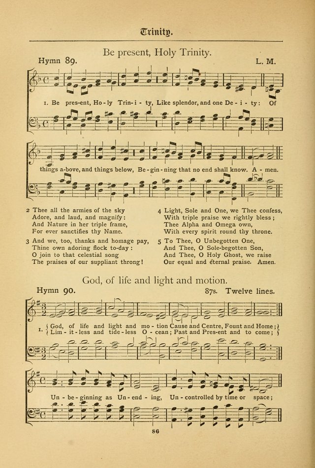 The Catholic Hymnal: containing hymns for congregational and home use, and the vesper psalms, the office of compline, the litanies, hymns at benediction, etc. page 86
