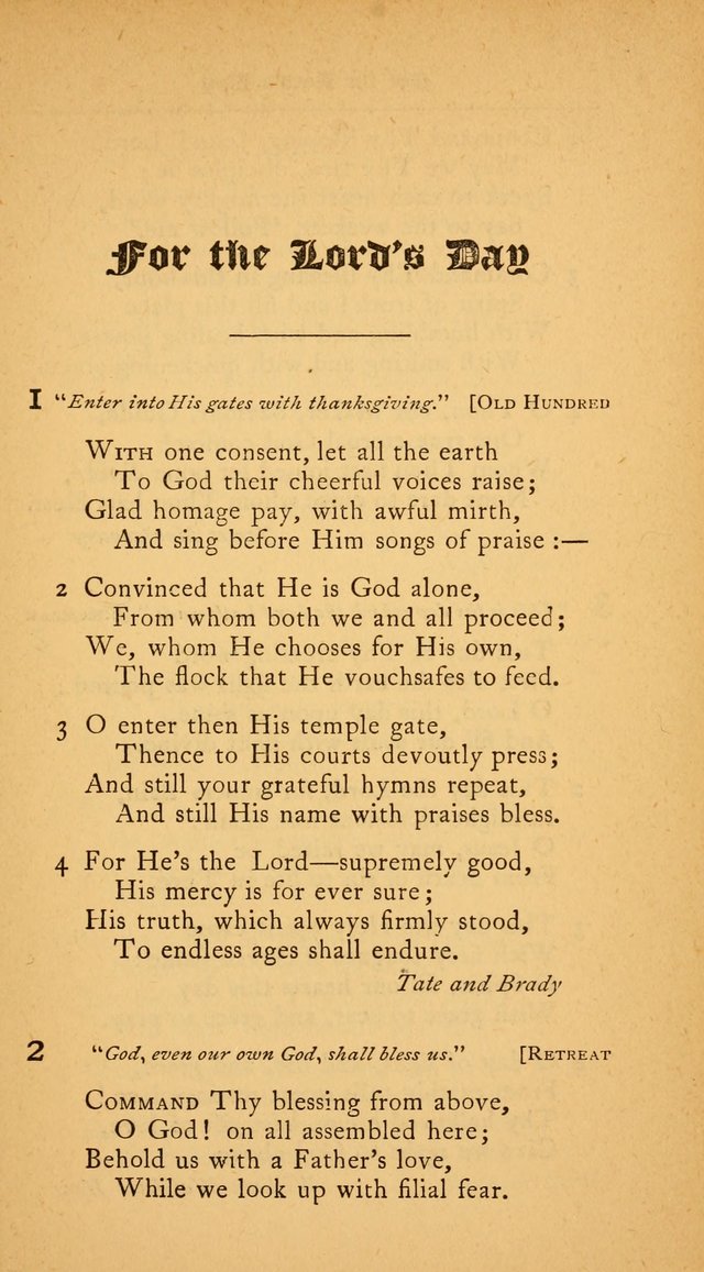 The College Hymnal: for divine service at Yale College in the Battell Chapel page 1
