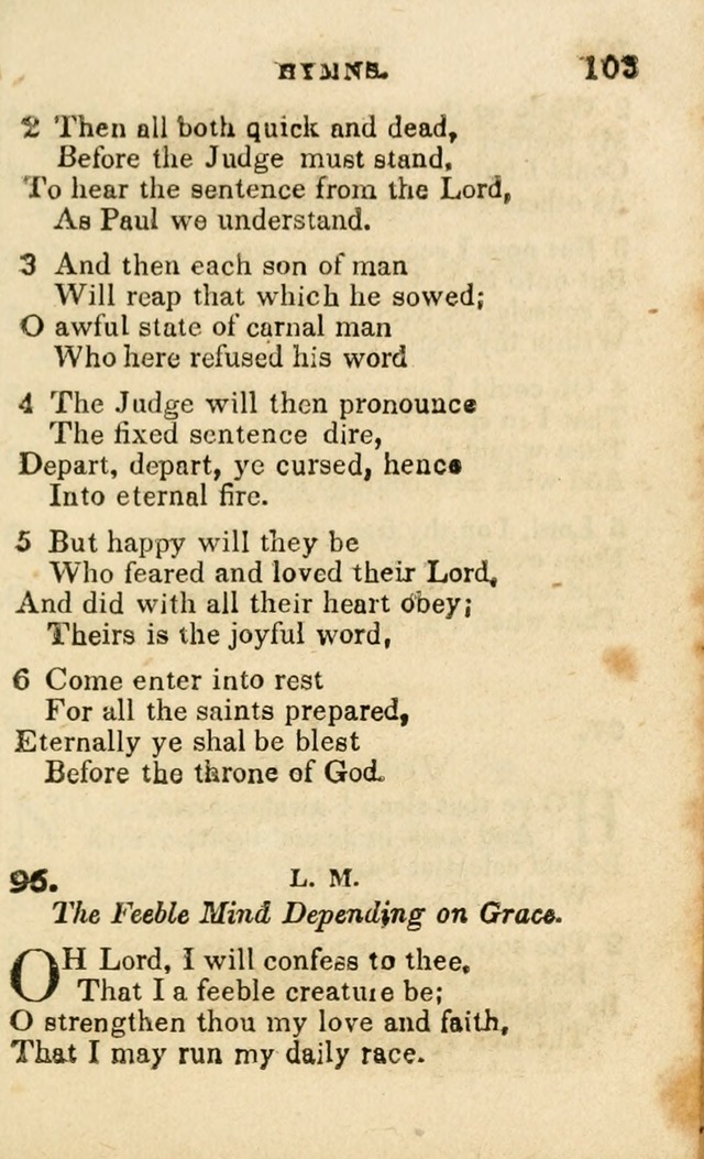 A Collection of Hymns, Designed for the Use of the Church of Christ page 104