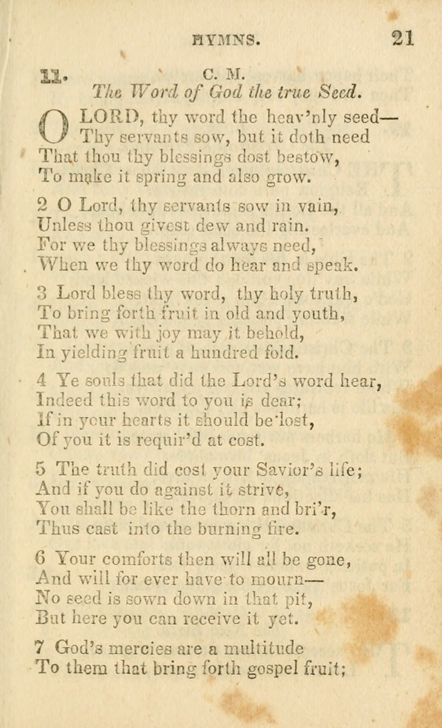 A Collection of Hymns, Designed for the Use of the Church of Christ page 22