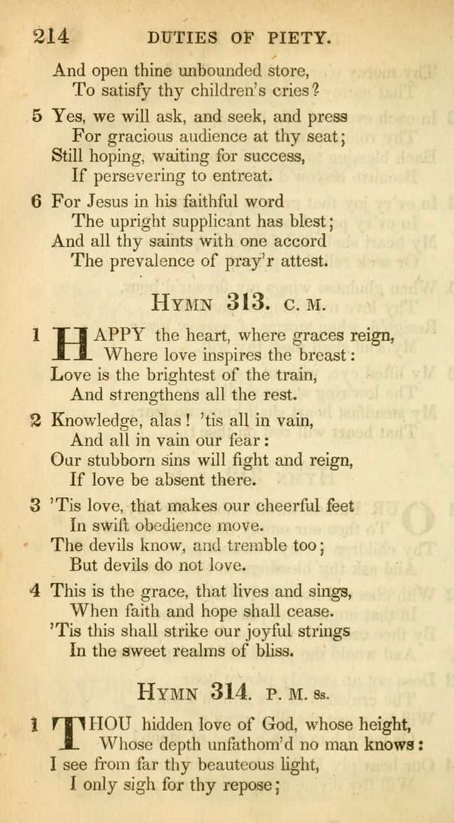 A Collection of Hymns and a Liturgy: for the use of Evangelical Lutheran Churches, to which are added prayers for families and individuals (New and Enl. Stereotype Ed.) page 214