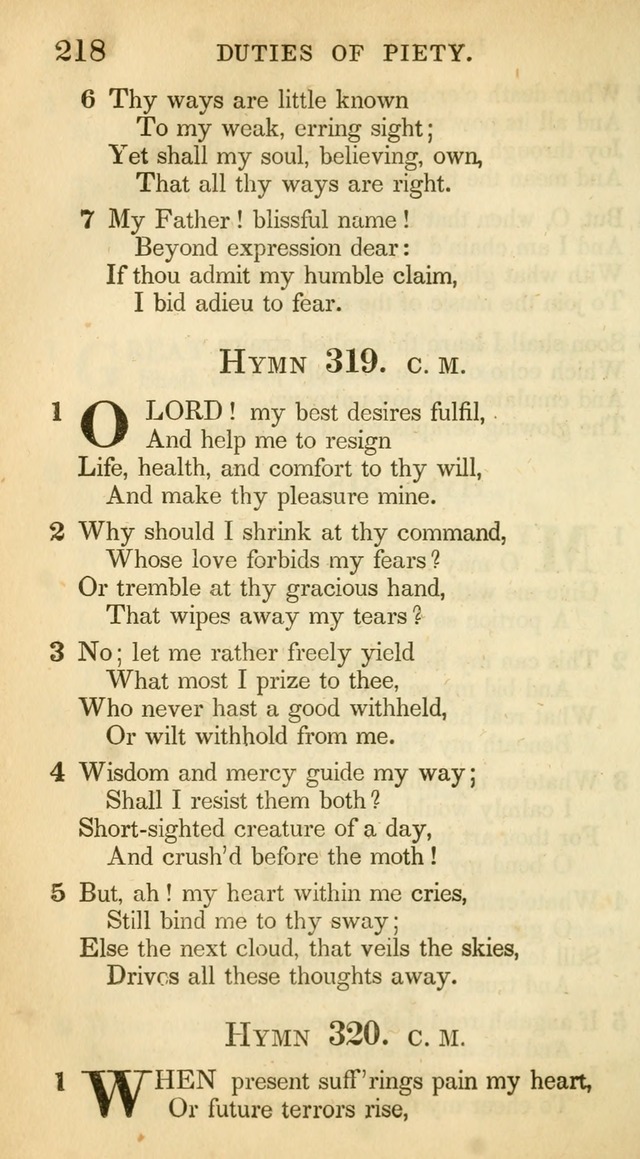 A Collection of Hymns and a Liturgy: for the use of Evangelical Lutheran Churches, to which are added prayers for families and individuals (New and Enl. Stereotype Ed.) page 218