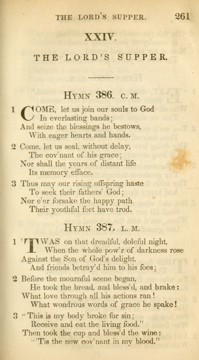 A Collection of Hymns and a Liturgy: for the use of Evangelical Lutheran Churches, to which are added prayers for families and individuals (New and Enl. Stereotype Ed.) page 261