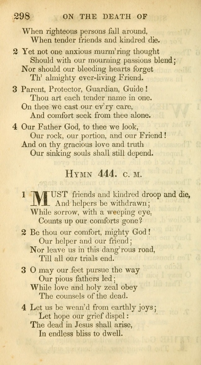 A Collection of Hymns and a Liturgy: for the use of Evangelical Lutheran Churches, to which are added prayers for families and individuals (New and Enl. Stereotype Ed.) page 298