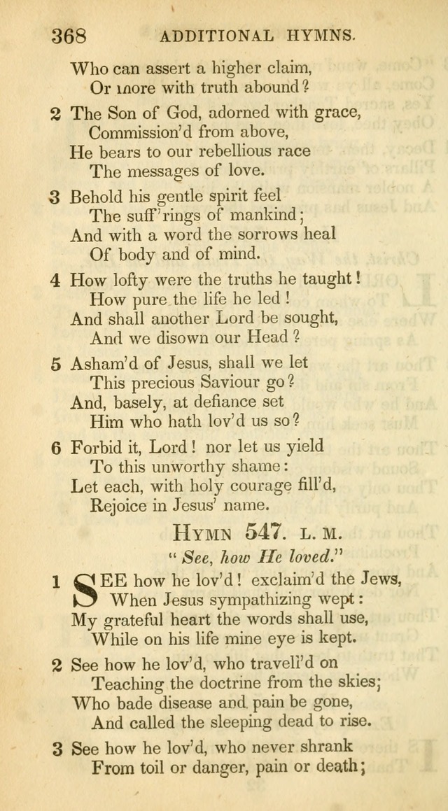 A Collection of Hymns and a Liturgy: for the use of Evangelical Lutheran Churches, to which are added prayers for families and individuals (New and Enl. Stereotype Ed.) page 368